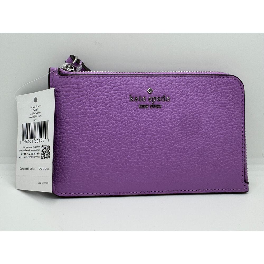 Kate Spade NWT Wristlet with card slots.  Light purple.